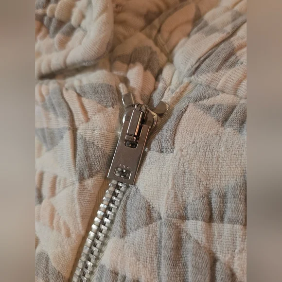 IRO Otavia Quilted Moto Jacket In Beige Multicolor Size French 36/US 4 - Picture 11 of 16